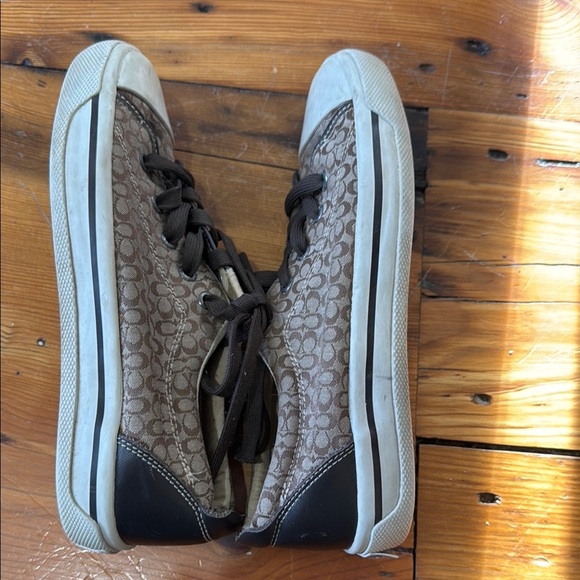 Coach Brown Casual Low Too Sneakers Shoes size 8.5 - Picture 9 of 11